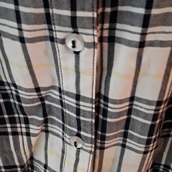 Allison Daley black and white checked blouse - Picture 4 of 9